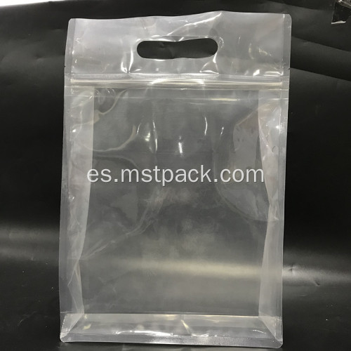 Bolsa de caja transparente con cremallera